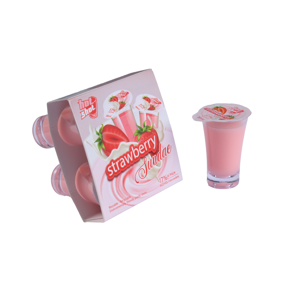 Strawberry Sundae hotshot - ready to drink alcohol shots