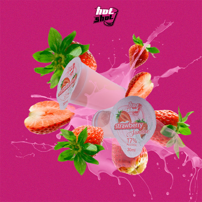 Strawberry Sundae hotshot - ready to drink alcohol shots